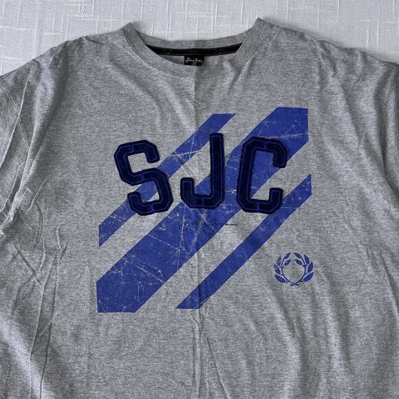 Y2K Sean John Spell Out T Shirt 2XL-3XL Vintage Gray Grunge Skater Hip Hop Cyber - Picture 1 of 11